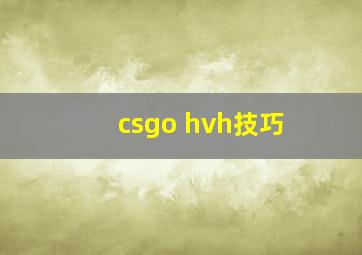 csgo hvh技巧